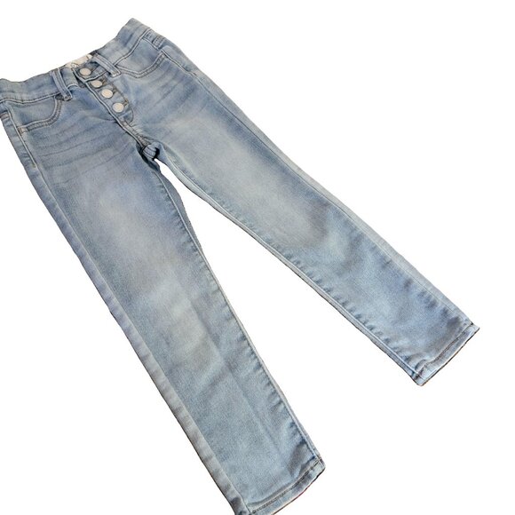 Jordache Denim Jean Super Skinny Slim Snaps Closure Light Wash Blue 6 - Picture 2 of 11